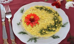 Мимоза рецепт классический с маслом и сыром