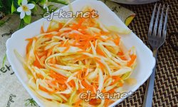 Салат витаминный из капусты и моркови с уксусом