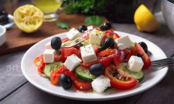 Греческий салат пошаговый рецепт рецепт с фото
