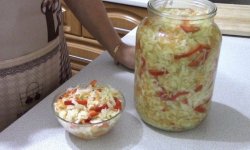 Капуста салатная быстрого приготовления с болгарским перцем