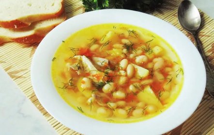 Простой и вкусный рецепт супа с фасолью