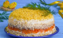 Мимоза салат с сыром и сайрой рецепт