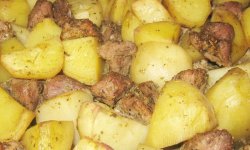 Рецепт запечь мясо с картошкой в духовке
