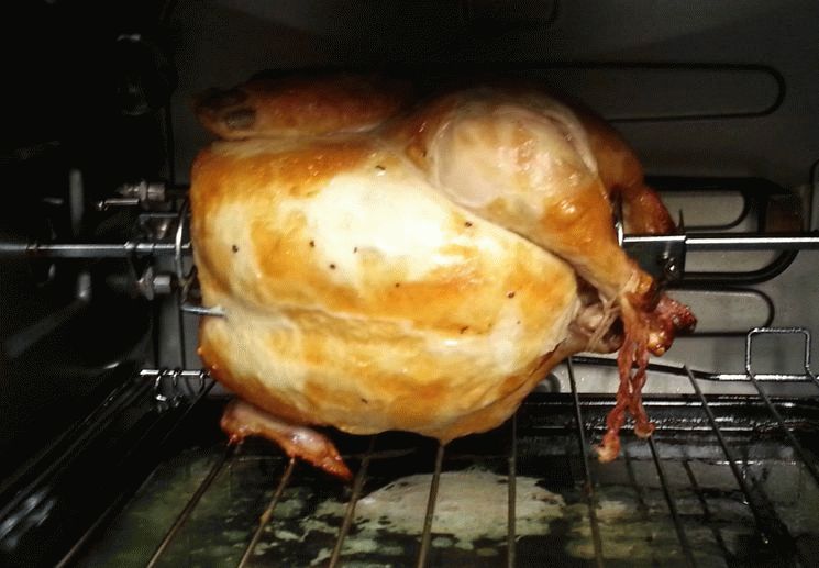 На сколько градусов ставят курицу в духовке